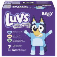 Luvs Diapers, Bluey, 7 (41+ lb) - 52 Each 