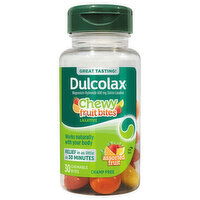 Dulcolax Fruit Bites Laxative, Chewy, 600 mg, Assorted Fruit, Chewable Bites