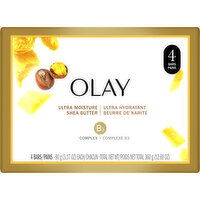 Olay Bar Soap, Ultra Moisture Shea Butter, 4 Pack - 4 Each 