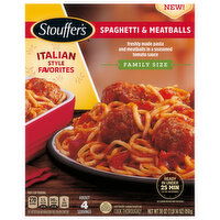 Stouffer's Spaghetti & Meatballs, Italian Style Favorites, Family Size