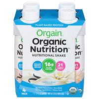 Orgain Nutritional Shake, Vanilla Bean Flavored, 4 Pack - 4 Each 