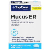 TopCare Mucus ER, 600 mg, Extended-Release Tablets - 20 Each 