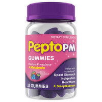 Pepto Calcium Phosphate + Melatonin, PM, Gummies, Berry Flavored - 24 Each 