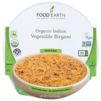 Food Earth Vegetable Biryani, Organic, Indian - 7.93 Ounce 