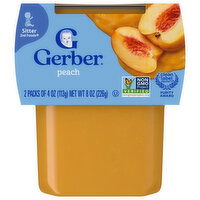 Gerber Peach, Sitter 2nd Foods, 2 Packs - 2 Each 