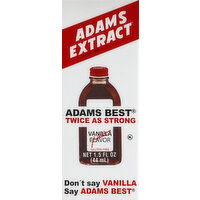 Adams Vanilla Flavor, Adams Best - 1.5 Ounce 