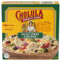 Cholula Salsa Verde Chicken Frozen Burrito Bowl