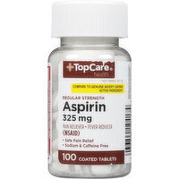 TopCare Aspirin, Regular Strength, 325 mg, Coated Tablets