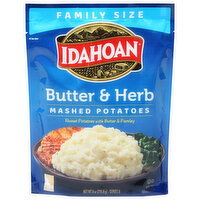 Idahoan Mashed Potatoes, Butter & Herb, Family Size - 8 Ounce 