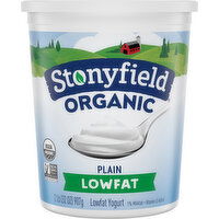 Stonyfield Organic Yogurt, Lowfat, Organic, Plain - 32 Ounce 