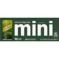 Schweppes Ginger Ale, Caffeine Free, Mini Can - 10 Each 