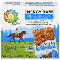 Full Circle Market Energy Bars, Chocolate Chip - 5 Each 