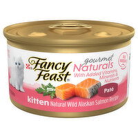 Fancy Feast Cat Food, Gourmet, Natural Wild Alaskan Salmon Recipe, Pate, Kitten - 3 Ounce 