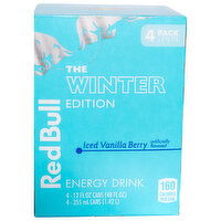 Red Bull Energy Drink, Iced Vanilla Berry, 4 Pack