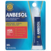 Anbesol Maximum Strength Gel, Instant Oral Pain Relief - 0.33 Ounce 