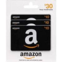 Amazon Gift Cards, $30 - 3 Each 