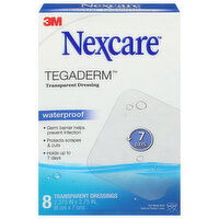 Nexcare Dressing, Transparent, Waterproof - 8 Each 