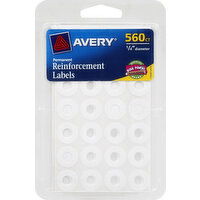 Avery Reinforcement Labels, Permanent - 560 Each 