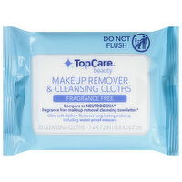 TopCare Makeup Remover & Cleansing Cloths, Fragrance Free - 25 Each 