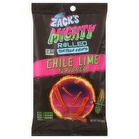 Zack's Mighty Tortilla Chips, Rolled, Chile Lime Flavored - 7 Ounce