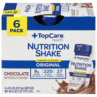 TopCare Nutrition Shake, Chocolate, Original, 6 Pack - 6 Each 