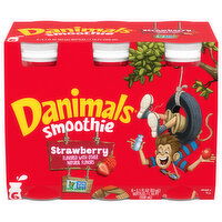 Danimals Smoothie, Strawberry - 6 Each 