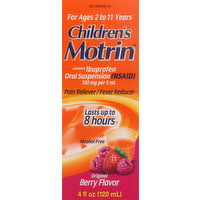 Children's Motrin Pain Reliever/Fever Reducer, Original, Berry Flavor - 4 Ounce 