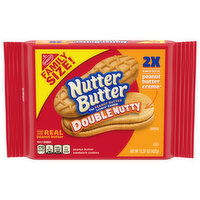 NUTTER BUTTER Nutter Butter Double Nutty Peanut Butter Sandwich Cookies, Family Size, 15.27 oz - 15.27 Ounce 