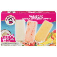 La Michoacana Ice Cream Bars, Coconut, Strawberry & Mango, Mini