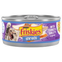 Friskies Cat Food, Shreds, with Turkey & Giblets in Gravy - 5.5 Ounce 