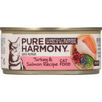 Pure Harmony Cat Food, Turkey & Salmon Recipe, Pate - 5.5 Ounce 