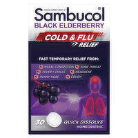 Sambucol Cold & Flu Relief, Tablets, Black Elderberry - 30 Each 