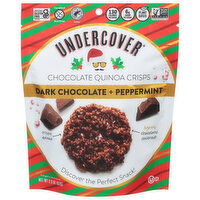 Undercover Chocolate Quinoa Crisps, Dark Chocolate + Peppermint - 2 Ounce 