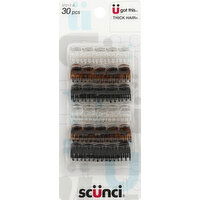 Scunci Hair Clips, Thick Hair - 30 Each