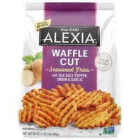 Alexia Fries, with Sea Salt, Pepper, Onion & Garlic, Seasoned, Waffle Cut - 20 Ounce 