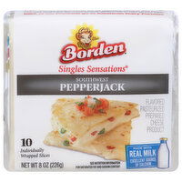 Borden Cheese Slices, Pepperjack, Southwest