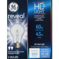 GE Light Bulbs, Halogen, 43 watts