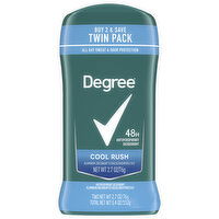 Degree Antiperspirant Deodorant, Cool Rush, Twin Pack - 2 Each 