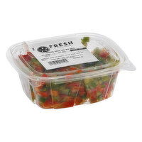 Fresh Diced Red & Green Bell Peppers - 0.56 Pound 