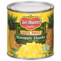 Del Monte Pineapple Chunks, 100% Juice - 15.25 Ounce 