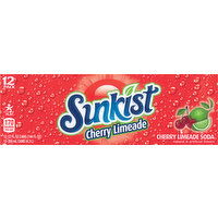 Sunkist Soda, Cherry Limeade, 12 Pack