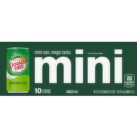 Canada Dry Soda, Ginger Ale, Mini - 10 Each 