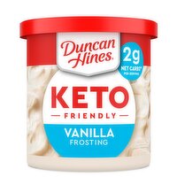 Duncan Hines Keto Friendly Gluten Free No Sugar Added Vanilla Flavored Frosting