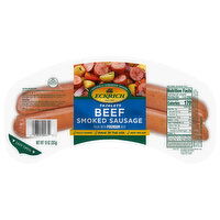 Eckrich Smoked Sausage, Beef, Skinless - 10 Ounce 