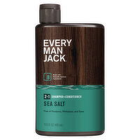 Every Man Jack Shampoo + Conditioner, Sea Salt, 2 in 1 - 13.5 Fluid ounce 