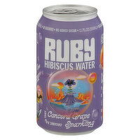 Ruby Hibiscus Water, Sparkling, Concord Grape - 12 Fluid ounce 