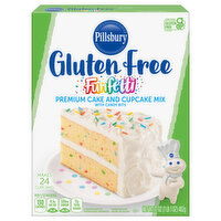 Pillsbury Cake and Cupcake Mix, with Candy Bits, Gluten Free, Premium - 17 Ounce 