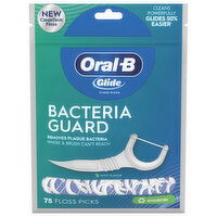 Oral-B Floss Picks, Bacteria Guard, Mint Flavor - 75 Each 