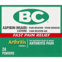 B&C Pain Reliever - Fever Reducer, Arthritis Formula, Powders - 24 Each 