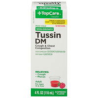 TopCare Tussin DM, Non-Drowsy, Peak Cold, Raspberry Flavor, Adult - 4 Fluid ounce 